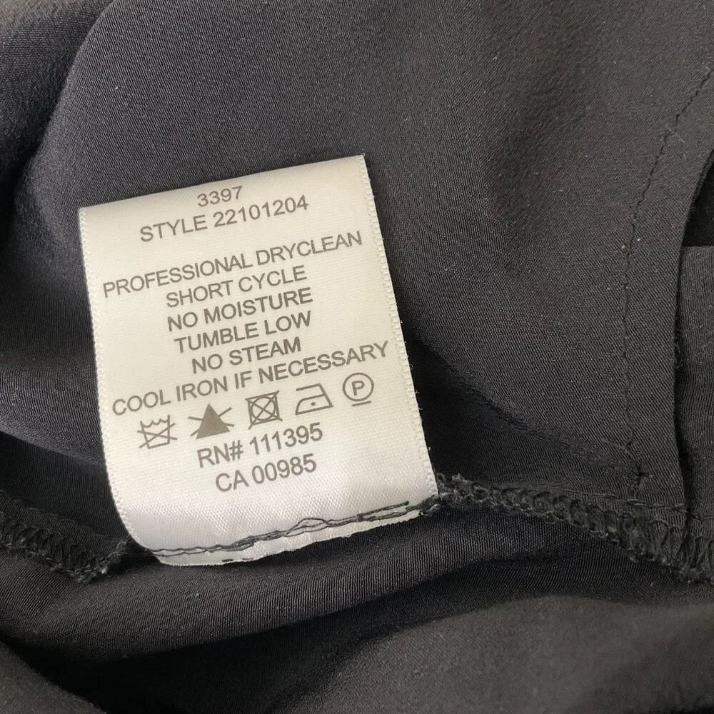 Tory Burch Pure Silk Black Trousers Women Sz. 10 Career Luxury Minimalist pocket